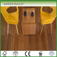Cor carbonizada com piso de bambu de 14mm sólido escovado de fibra de vidro branco
